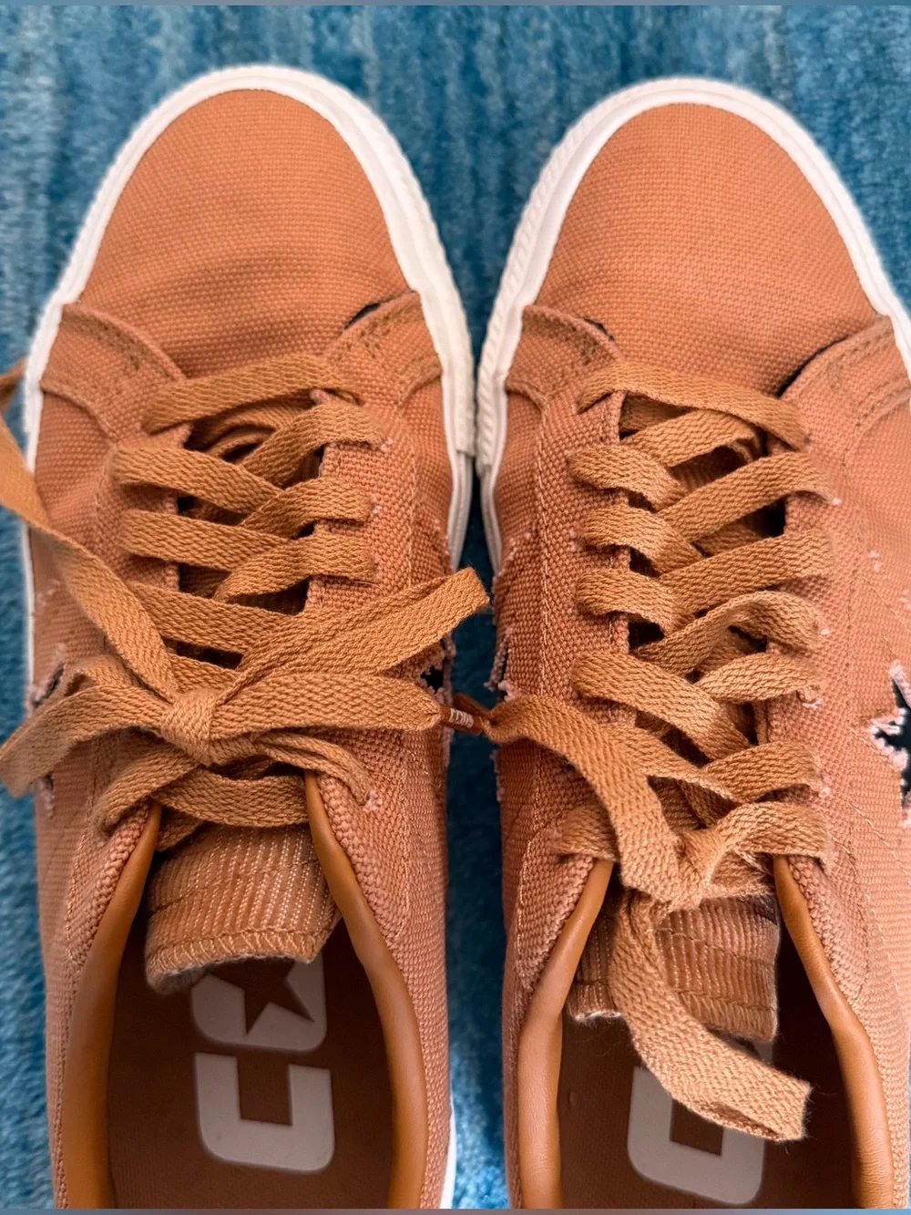 Converse One Star Ox Canvas Low Top Sneakers Burnt Orange Men's 7.5 Women's 9 - Picture 2 of 9